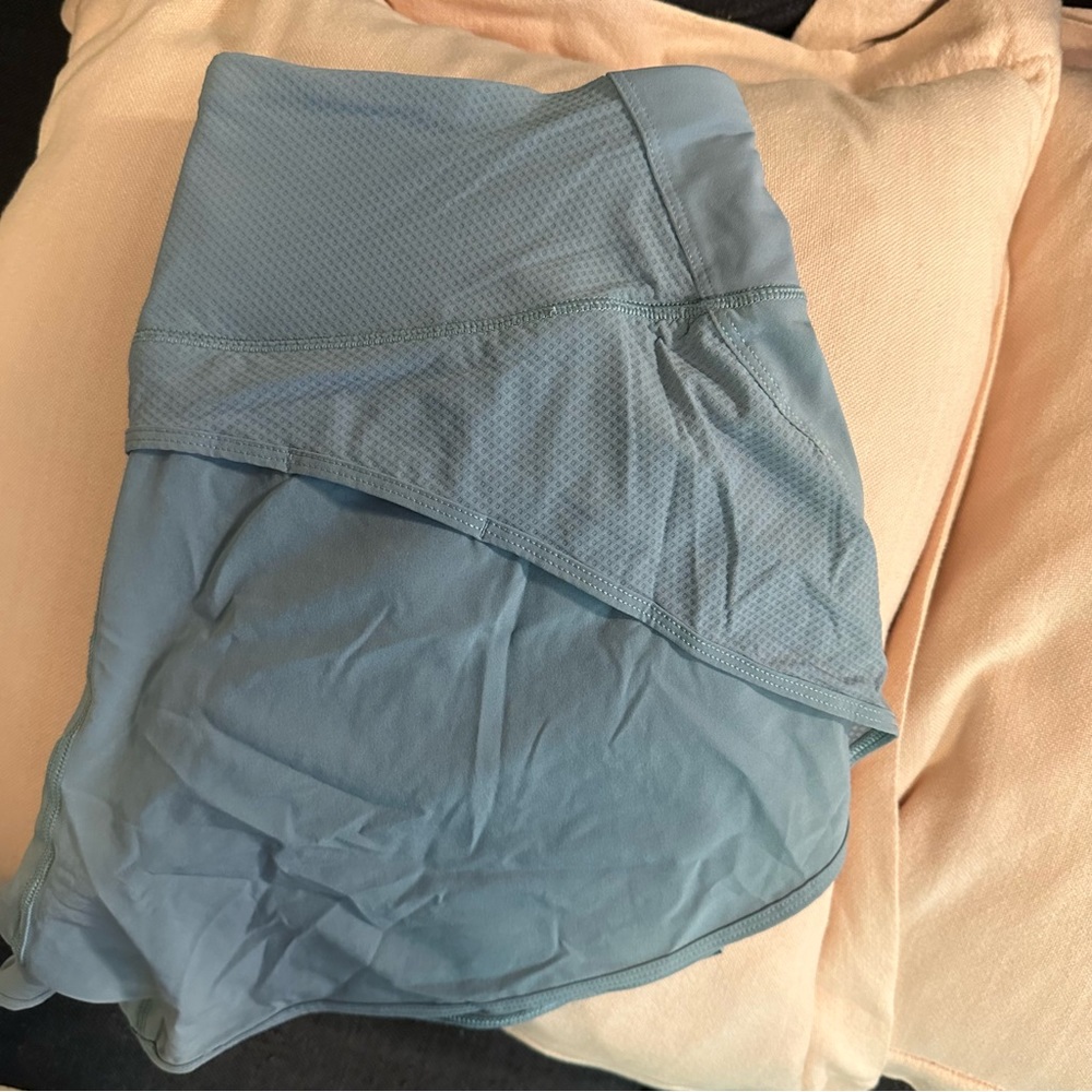 Lululemon light blue running shorts - size 8
